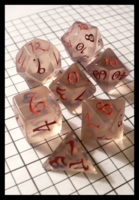 Dice : Dice - Dice Sets - Q Workshop Classic Elven Clear and Red - Gen Con Aug 2010